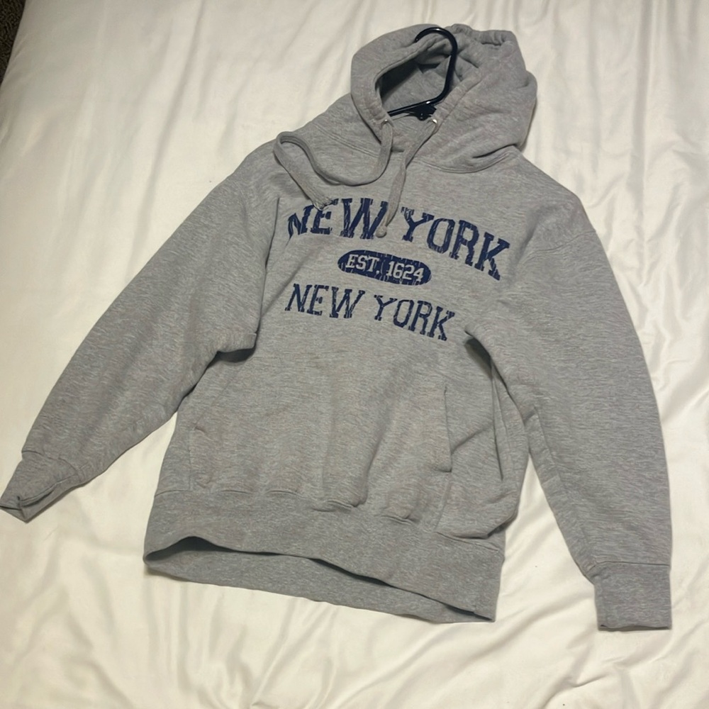 Gray New York Hoodie